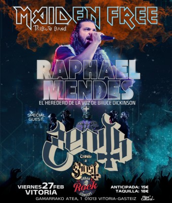 Raphael Mendes / Maiden Free (La voz de Bruce Dickinson) y Zenith (Ghost) en Araba/Álava