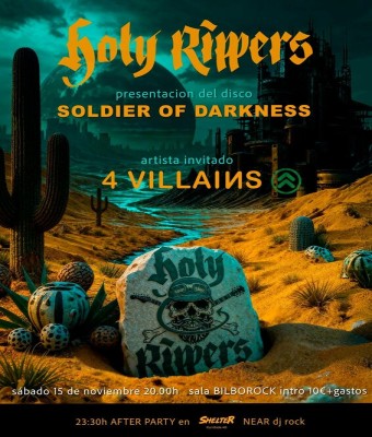 Holy Rippers (presentación “Soldier Of Darkness)” + 4 Villains en Bizkaia