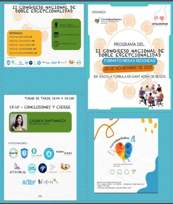 Asociación-II CONGRESO DE DOBLE EXCEPCIONALIDAD (NUEVA FECHA : 29/11/2025). FORMATO MESAS REDONDAS en Barcelona