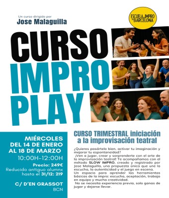 CURSO IMPROPLAY, MIÉRCOLES 10:00H A 12:00H - TRIMESTRAL en Barcelona