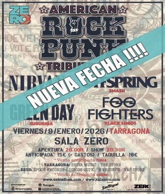Festival de Tributos AMERICAN ROCK PUNK (Tarragona) Nueva fecha Viernes