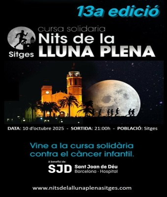 13a Cursa Solidària Nits de la lluna Plena Sitges en Barcelona