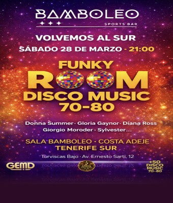 Funky Room Disco Music 70-80, TF Sur en Santa Cruz de Tenerife