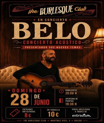 Belo en concierto The Burlesque Club en Asturias