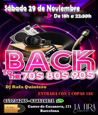 Tardeo Back To The 70s 80s y 90s en Barcelona