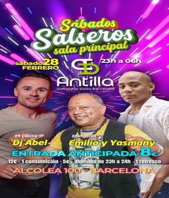 ANTILLA SALSA BARCELONA - SÁBADO 28 FEBRERO