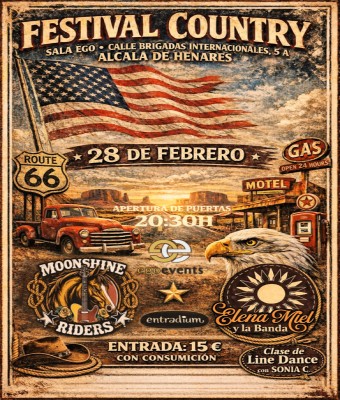 Festival Country - Concierto Doble + Line Dance  en Madrid