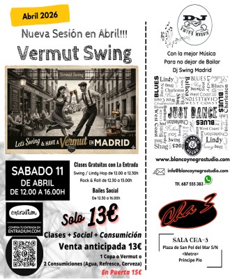 Sesión Vermut Swing en La Sala Cha-3 en Madrid
