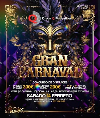 CARNAVAL 2026 EN DISCO Q PEDRALBES en Barcelona