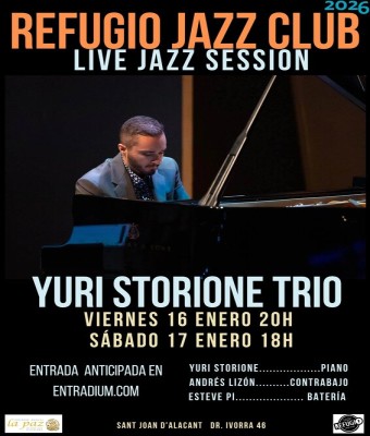 LIVE JAZZ SESSION - Yuri Storione Trío  en Alicante/Alacant