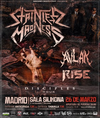 STAINLESS MADNESS + AVLAK + RISE en Madrid, Jueves 26 de Marzo 2026