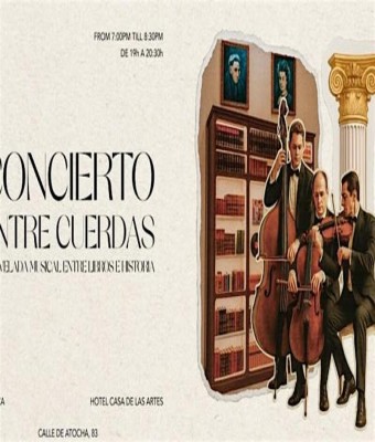 Concierto ENTRE CUERDAS: Una velada musical entre libros e historia en Madrid