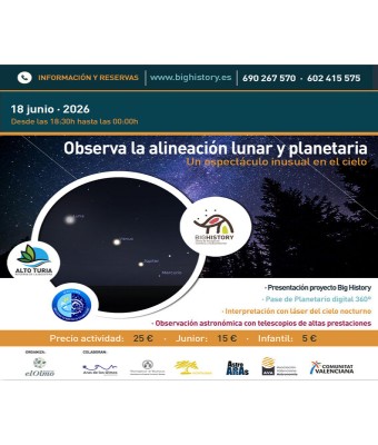 Observa la alineación lunar y planetaria en Valencia/València
