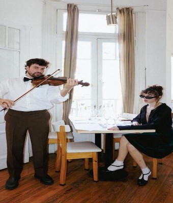 Chuke y Lara del río en Barcelona
