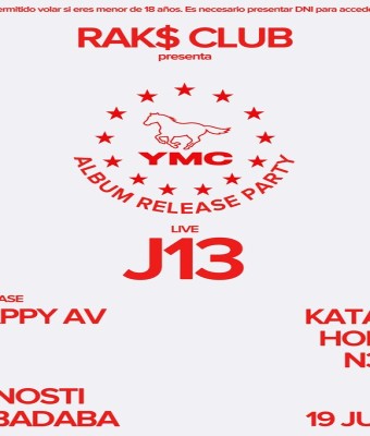 Rak$: J13 presenta YMC + Slappy AV + Katana + N3ko + Hoesis en Donostia-San Sebastian