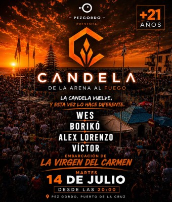La candela x embarcación de la virgen en Santa Cruz de Tenerife