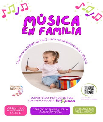 Taller de Música en Familia 1-3 años (metodología Estimúsica) en Madrid
