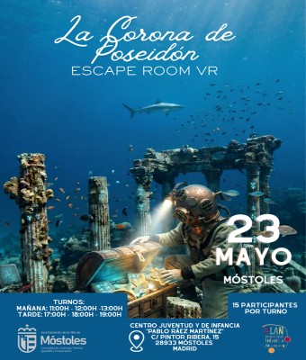 ESCAPE ROOM REALIDAD VIRTUAL "LA CORONA DE POSEIDÓN" en Madrid