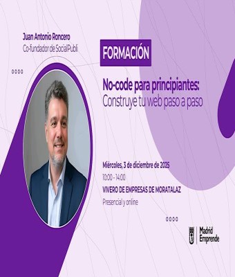 Formación gratis en Madrid | No-code para principiantes: construye tu web