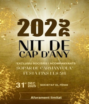 Cap d'any 2025  Sopar i PD en Tarragona