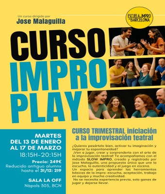 CURSO IMPROPLAY, MARTES 18:15H A 20:15H - TRIMESTRAL en Barcelona