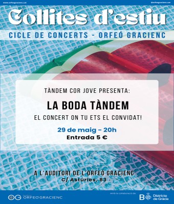 LA BODA TÀNDEM: El concert on tu ets el convidat! en Barcelona