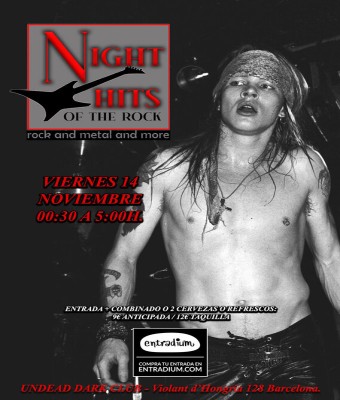 NIGHT HITS OF THE ROCK en Barcelona