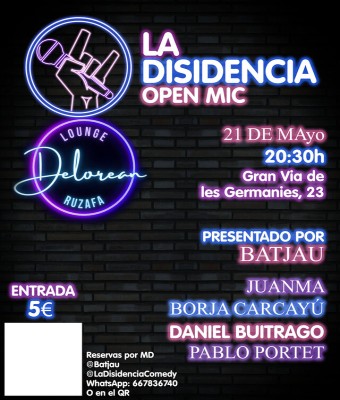 Jam de comedia la disidencia 21 mayo en Valencia/València