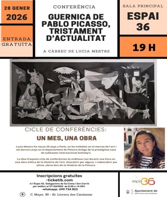Cicle de conferències: un mes, una obra. Guernica de Picasso, tristament d'actualitat en Balears, Illes