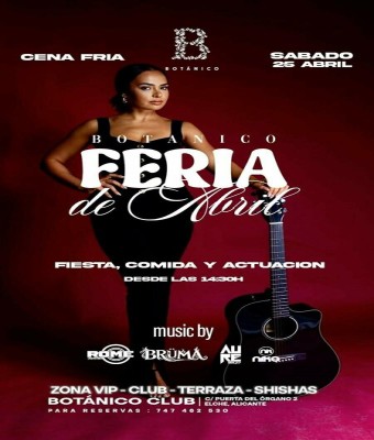 Feria de Abril en Botánico Club en Alicante/Alacant