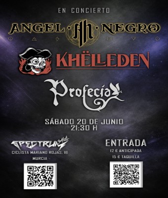Ángel Negro - Khëlleden - Profecía EN CONCIERTO en Murcia