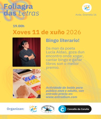 Bingo literario para público adulto. Edición FoliAgra das Letras en Coruña, A