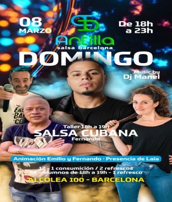 ANTILLA SALSA BARCELONA - DOMINGO 9 MARZO 