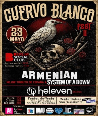 CUERVO BLANCO FEST - ALMERÍA - SALA BERLÍN SOCIAL CLUB - SÁBADO 23 DE MAYO
