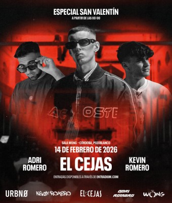 EL CEJAS X Urbanø / Sala Wong - Sábado 14 de Febrero en Córdoba