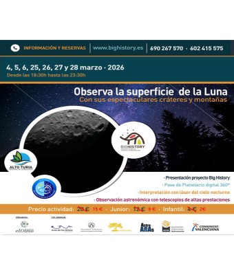 Observa la superficie lunar con sus espectaculares cráteres y montañas en Valencia/València