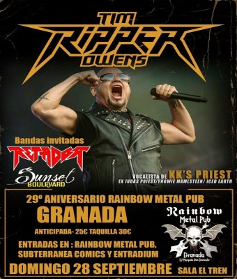Tim Ripper Owens Granada Aniversario Rainbow Metal Pub