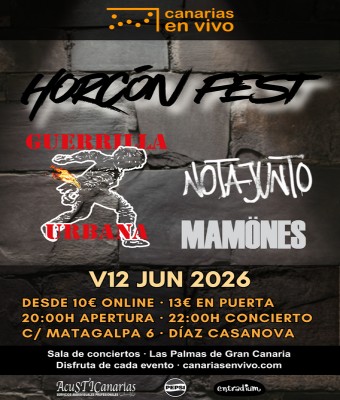 HORCÓN FEST EN CANARIAS EN VIVO - CONCIERTO EN LAS PALMAS en Palmas, Las