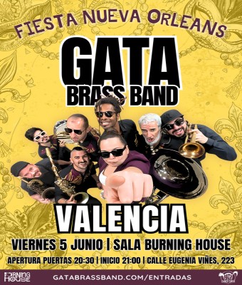 GATA BRASS BAND - VALENCIA (SALA BURNING HOUSE) en Valencia/València