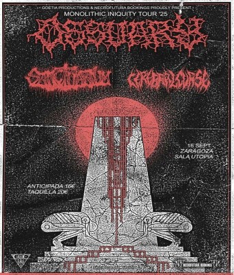 Ossuary • Sanctuarium • Cerebral Curse / Zaragoza, Pub Utopia