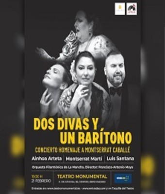 "Dos Divas y Un Barítono". Concierto Homenaje a Montserrat Caballé en MADRID