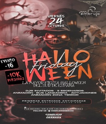 VIERNES 24 OCT - HALLOWEEN FRIDAY +16 en Granada