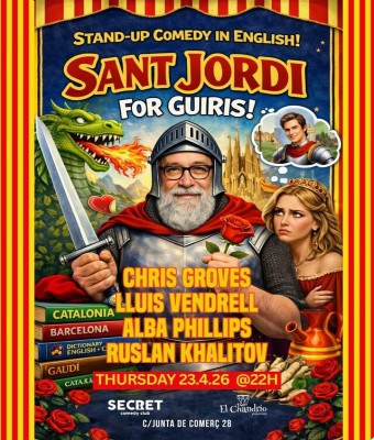 Sant Jordi for Guiris  Stand-Up Comedy in English en Barcelona