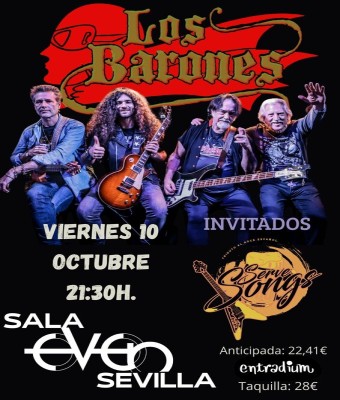 LOS BARONES EN SEVILLA 10/10/2025 SALA EVEN -Grupo Invitado Serve Songs.