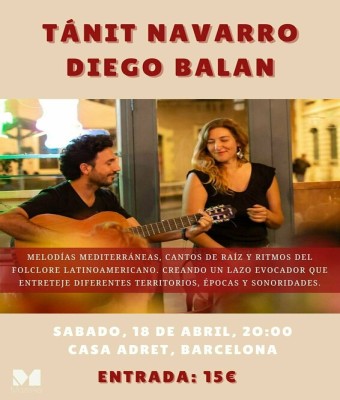 Tànit Navarro y Diego Balan  en Casa Adret Barcelona