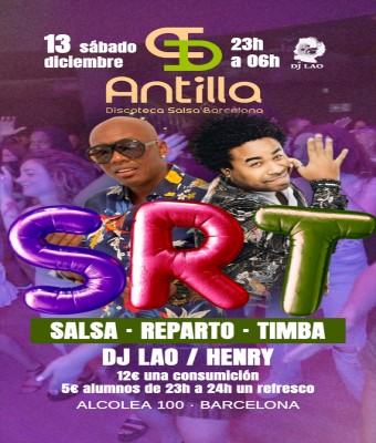 ANTILLA SALSA BARCELONA - SÁBADO 13 DICIEMBRE