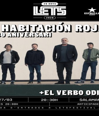 LETS 20 ANYS: LA HABITACIÓN ROJA 30 ANIVERSARIO  en Barcelona