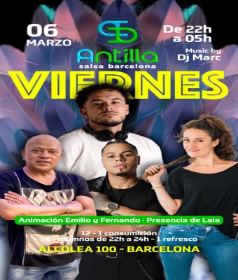 ANTILLA SALSA BARCELONA - VIERNES 6 MARZO