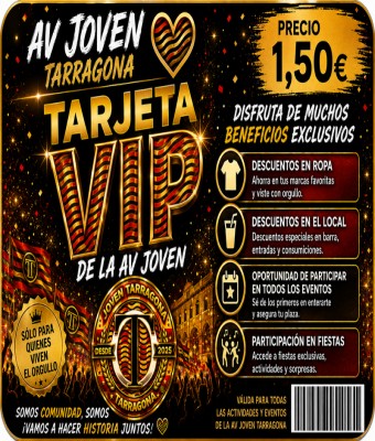 TARJETA VIP SOCIO AV JOVEN TARRAGONA