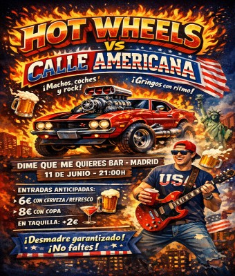 Hot Wheels + Calle Americana en Madrid